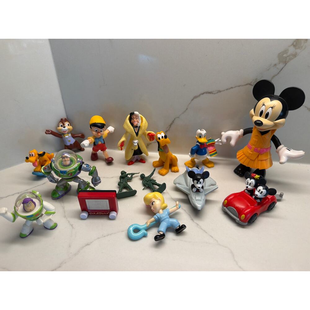 Lot of 16 Classic Mickey Minnie Disney Toy Story Action Figures